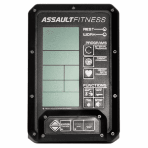 Console monitor AssaultRunner Assault Fitness original Console monitor AssaultRunner frente Console monitor AssaultRunner instalado hyrox